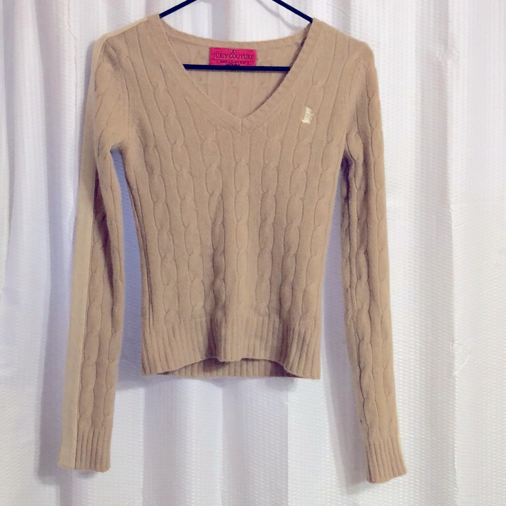 Juicy Couture cashmere cable knit sweater